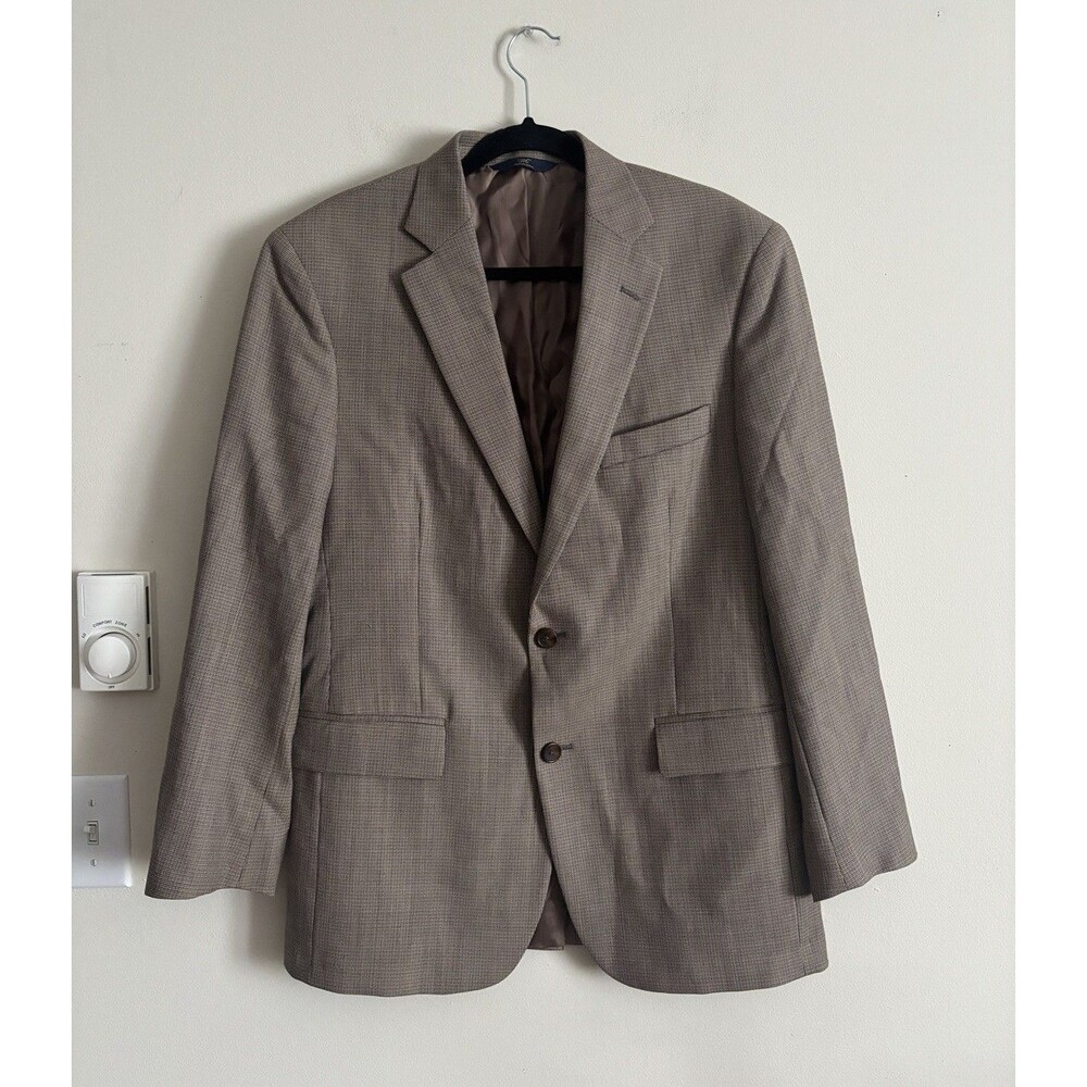 Brooks Brothers 346 Madison Fit Blazer Mens 40R 40 Wool Preppy Office Tan